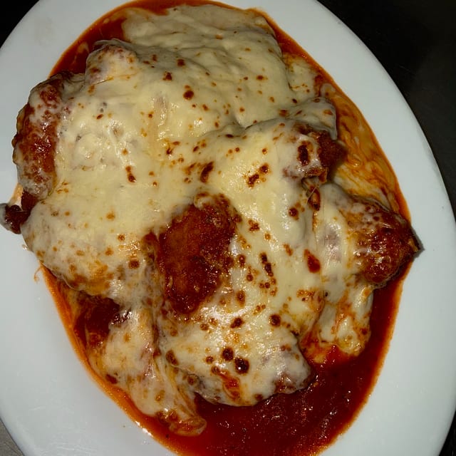 CHICKEN PARMIGIANA.
